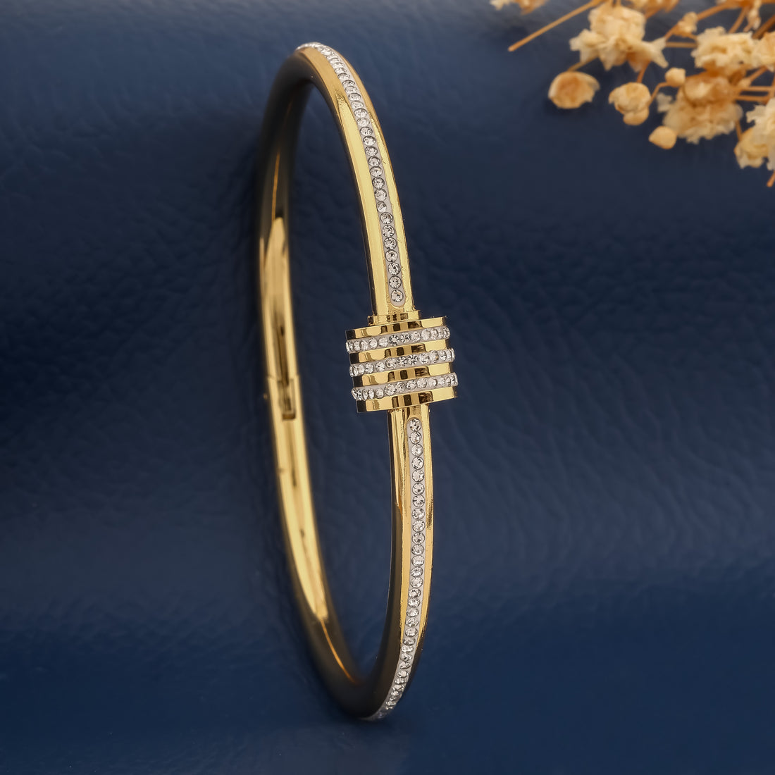 Triple Row Pavé Center Bracelets