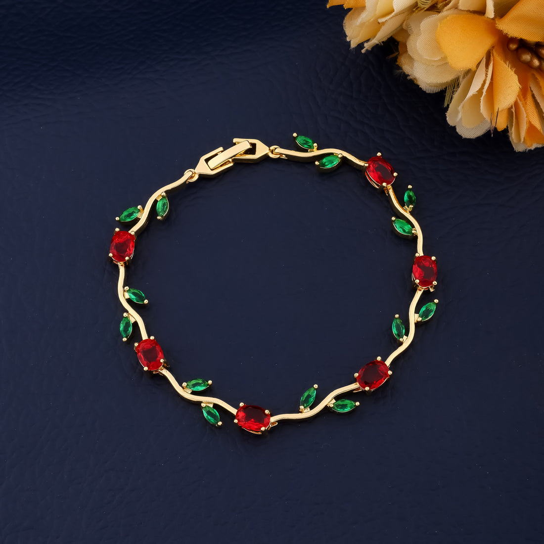 Scarlet Leaf Bracelet