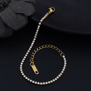 Golden Classic Tennis Bracelet