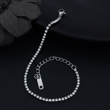 Silver Classic Tennis Bracelet